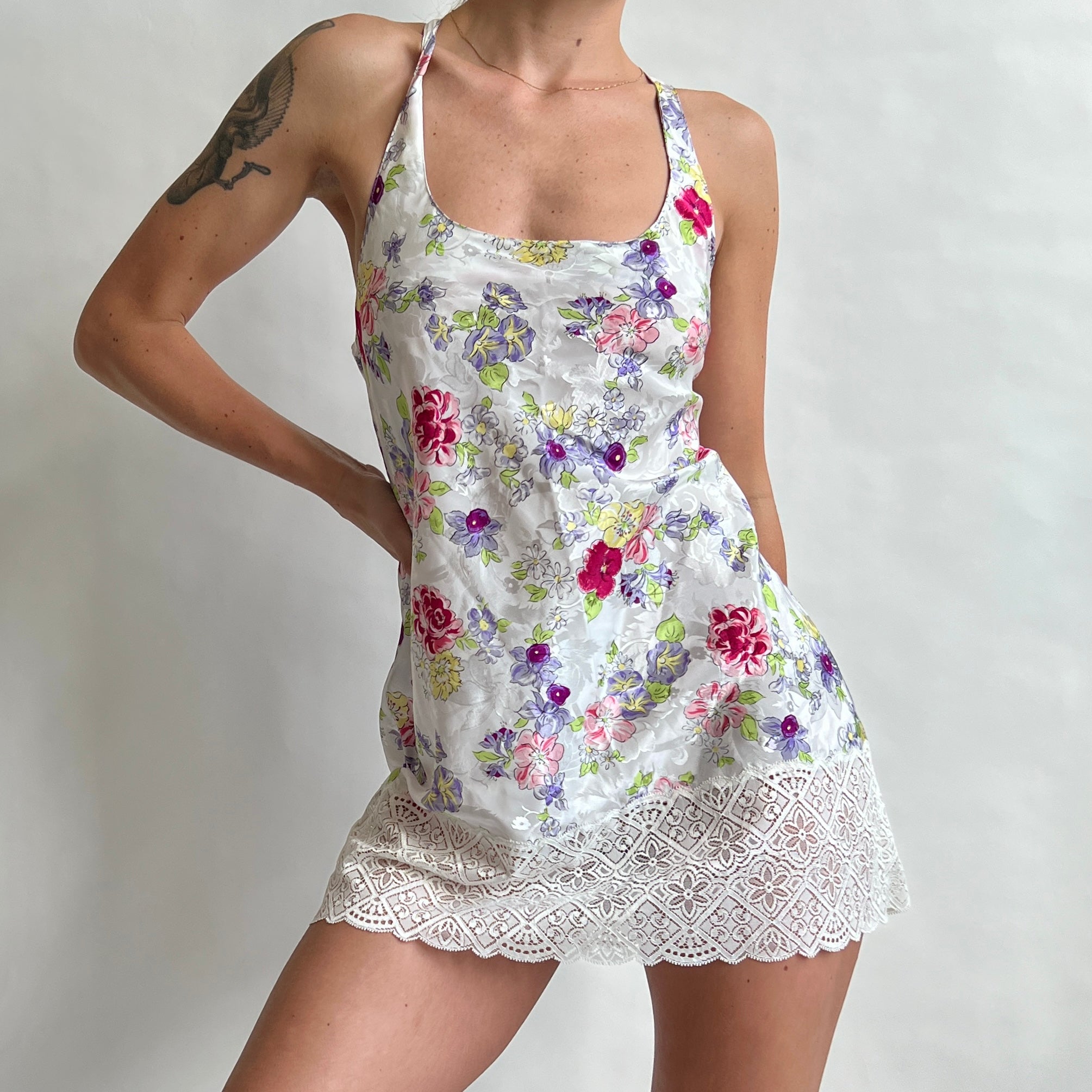 00s vs satin floral slip