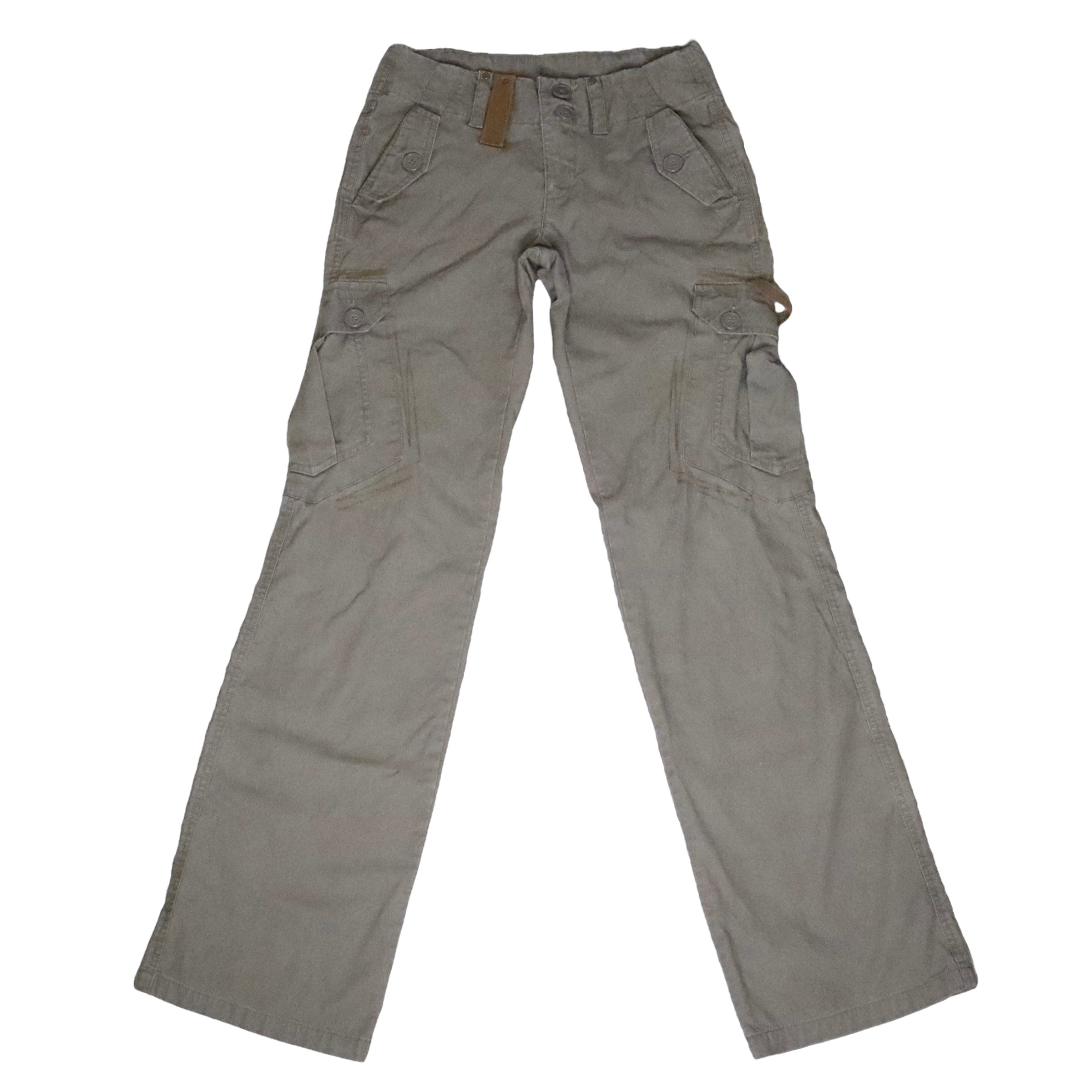 Khaki Low Rise Cargo Pants (XS-S)