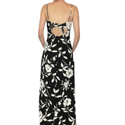 Black and white floral maxi