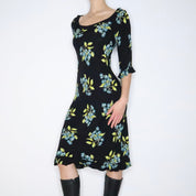 Betsey Johnson Blueberry Midi Dress (S-M)