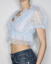 Pale Blue Babydoll Top (S/M) 