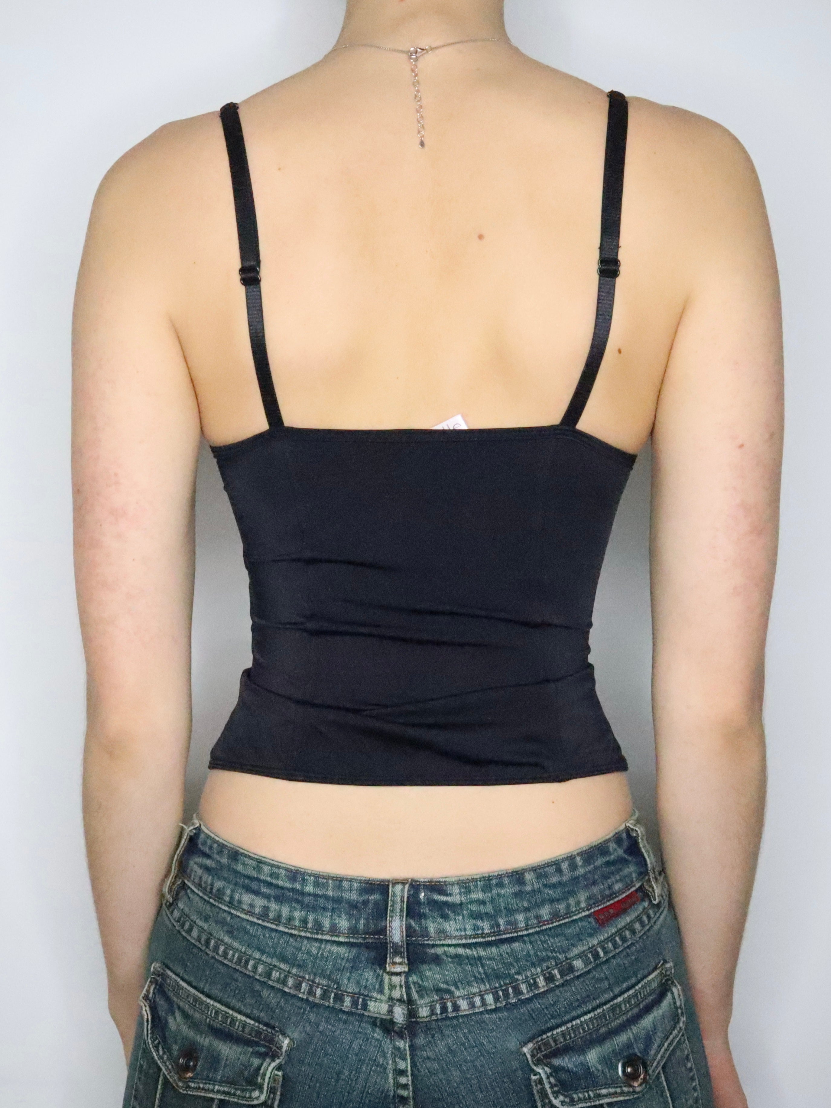 Black Lace Up Bustier (Small)