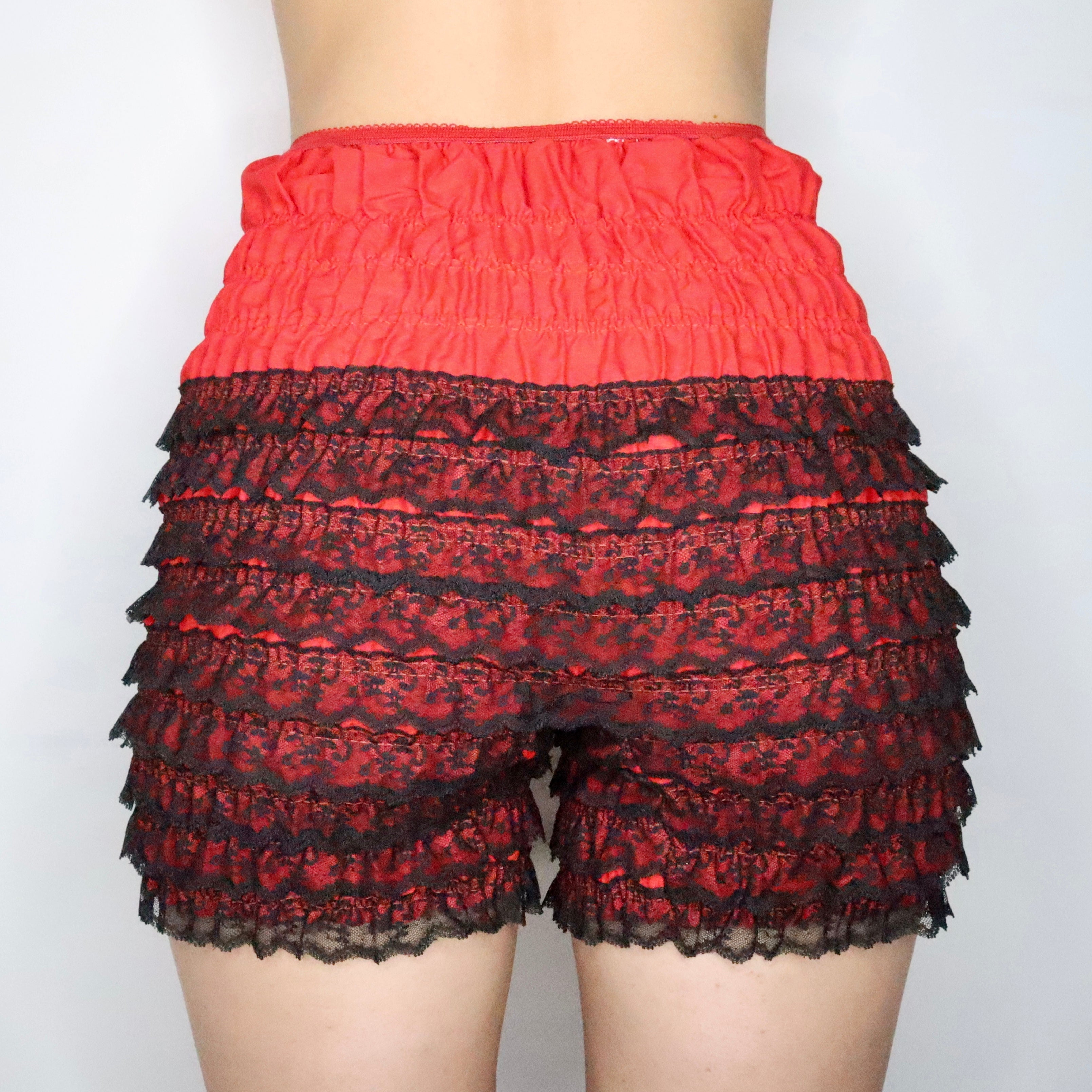 Red Ruffle Lace Bloomers (Small)