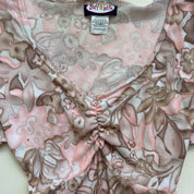 y2k asymmetrical floral top