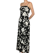 Black and white floral maxi