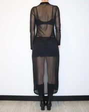 Goth Black Mesh Duster (M-L) 