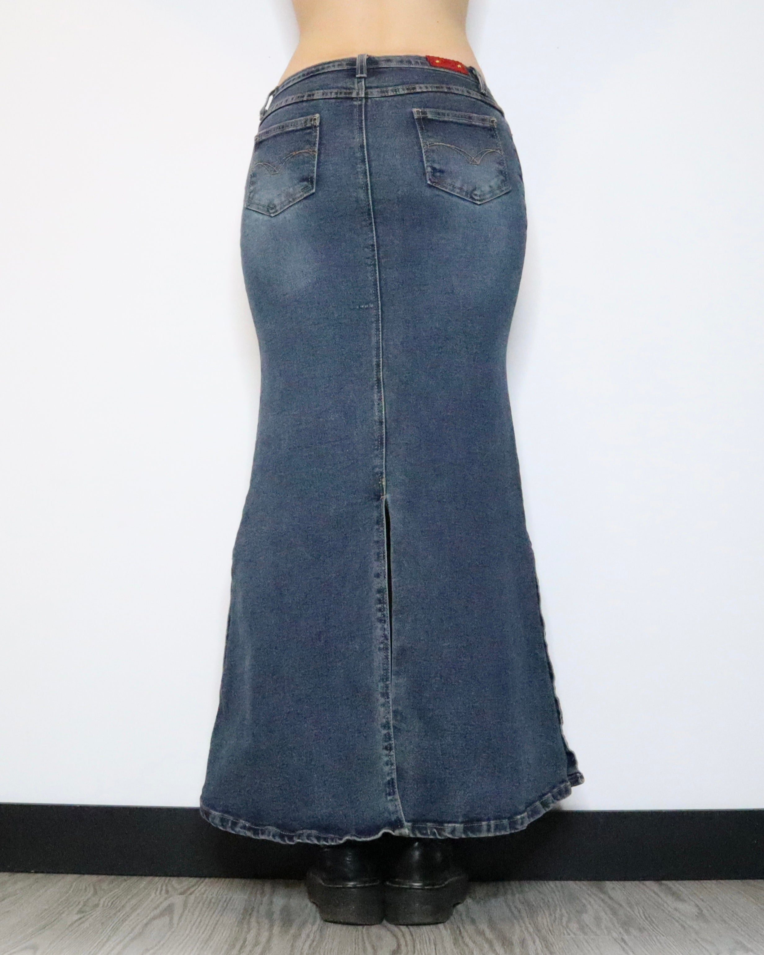 Denim Maxi Skirt (Small) 
