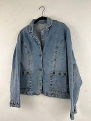 Open eyelet denim