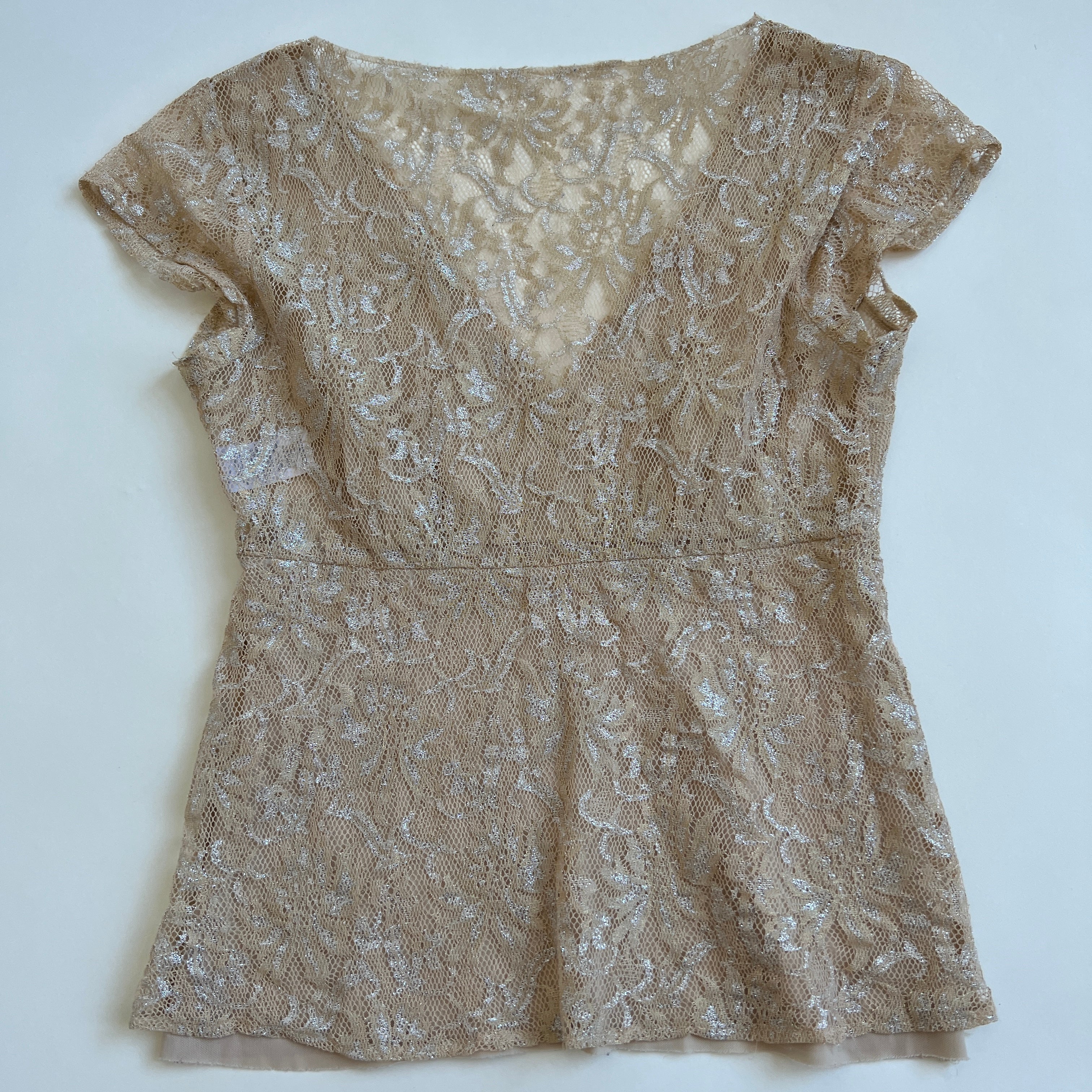 Beige lace blouse