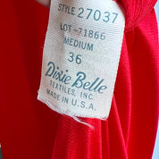 Vintage red satin maxi slip
