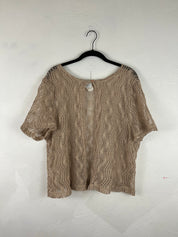 Tan weaved top