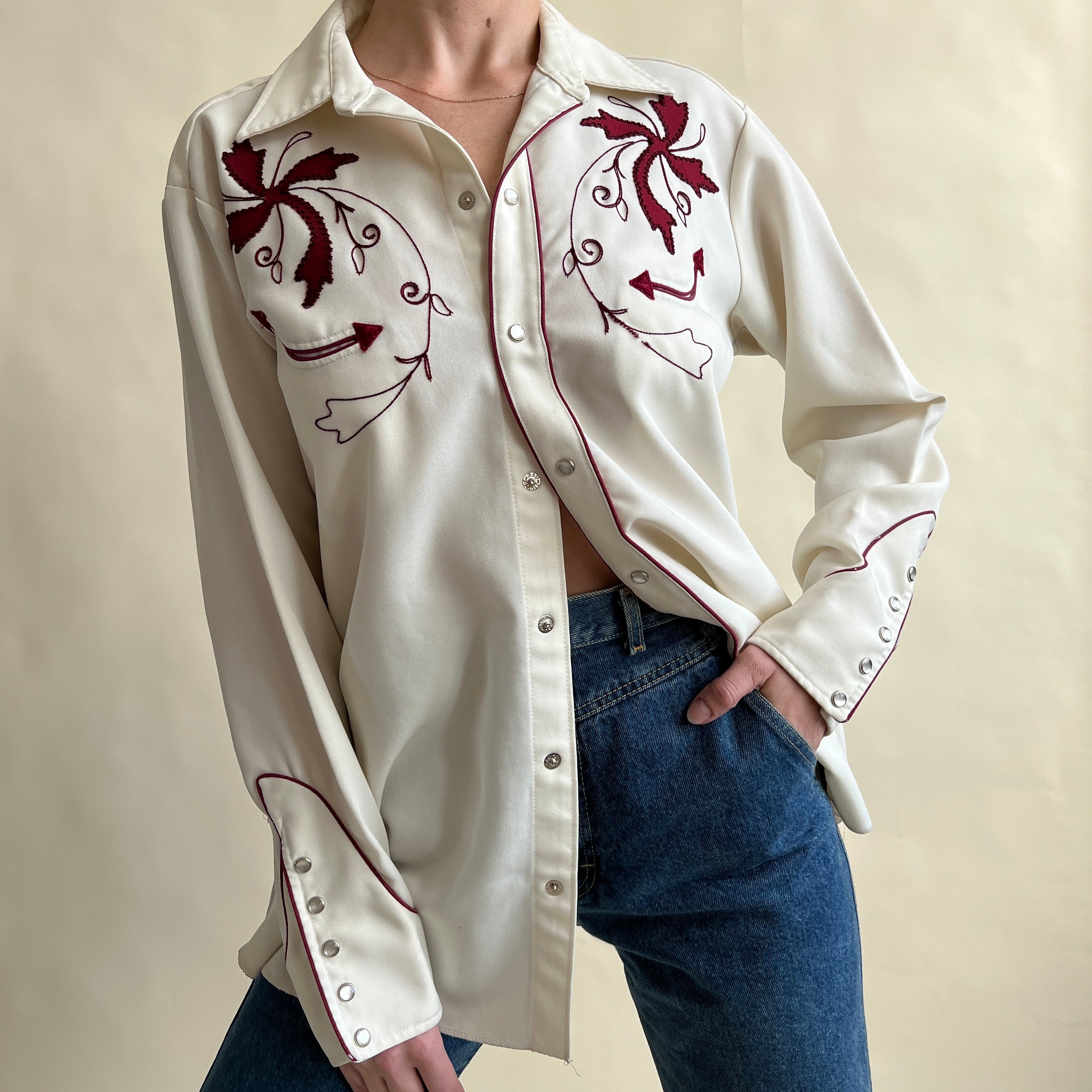 Vintage western mens button down