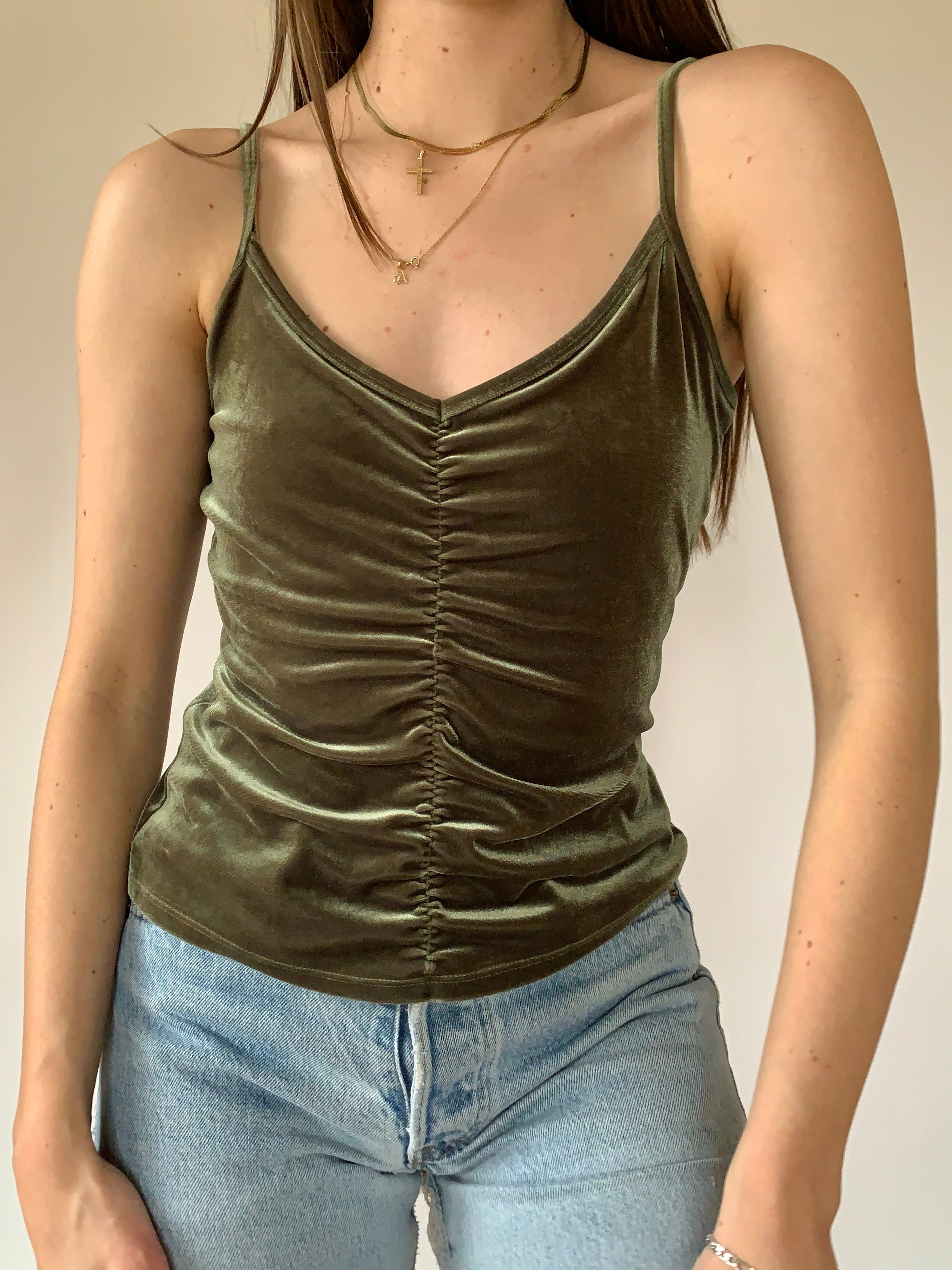 Vintage 1990s Olive Tank