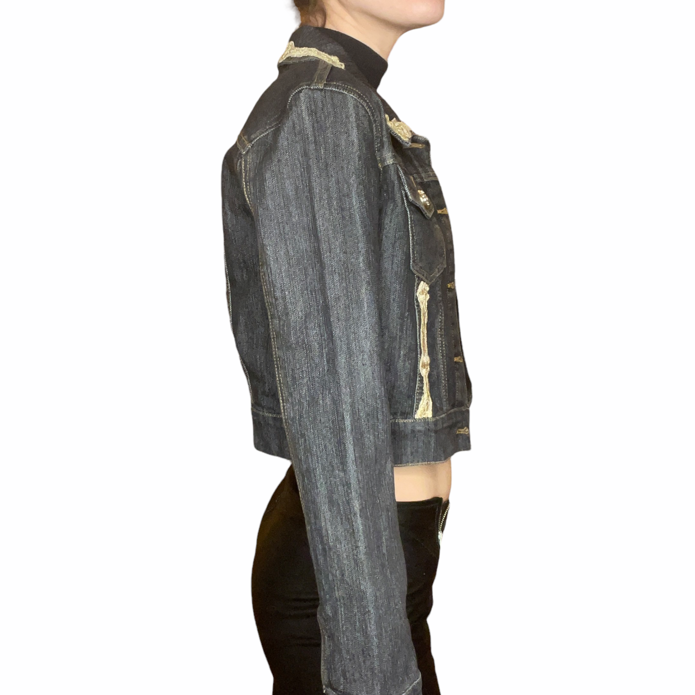 Cropped denim jacket