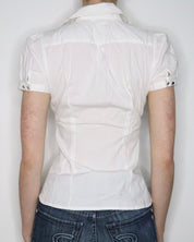 White Button Up Blouse (Small) 
