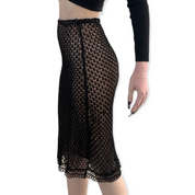 Fishnet knit skirt