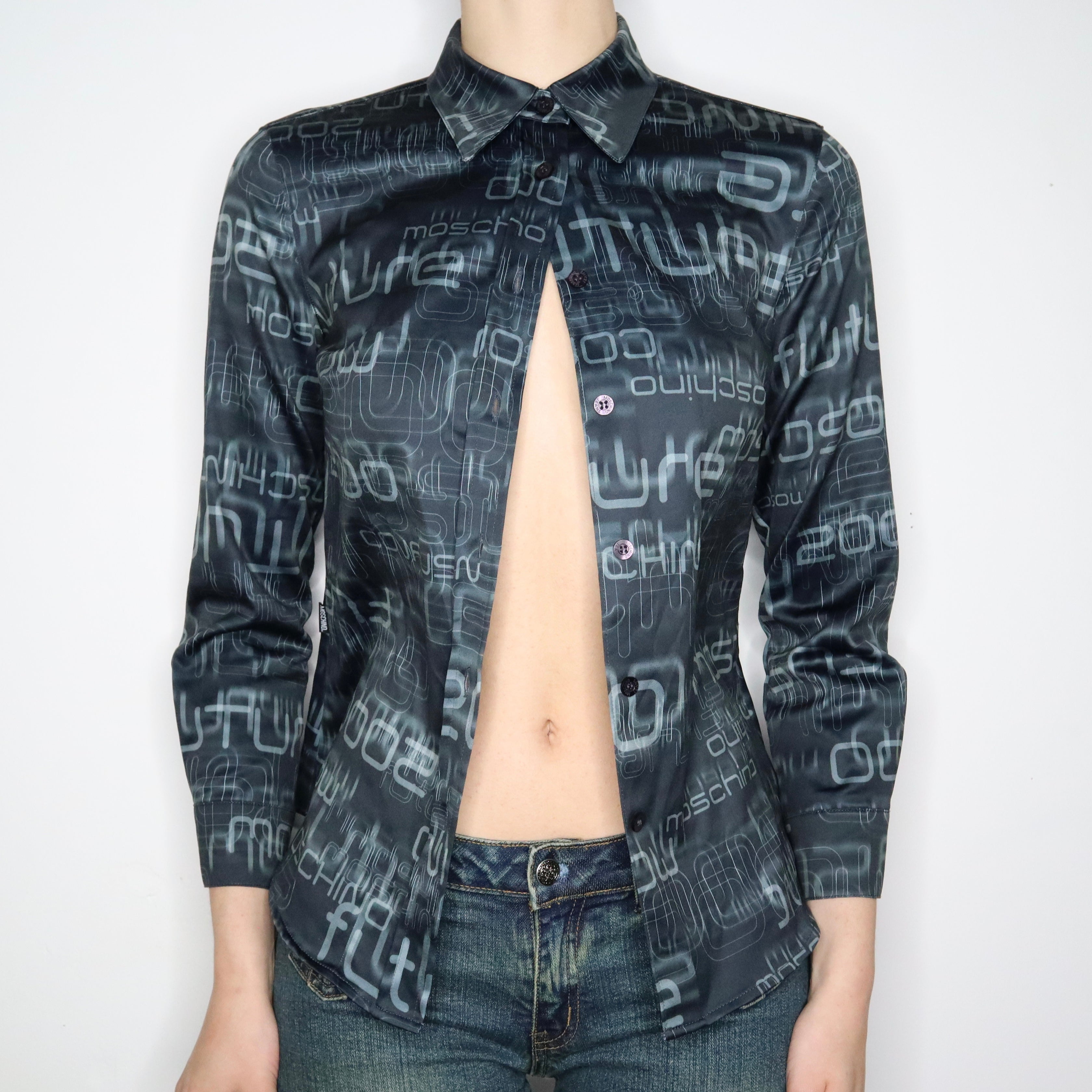 Moschino Y2K Cyber Blouse (Medium)