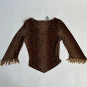 90s deadstock snakeskin top