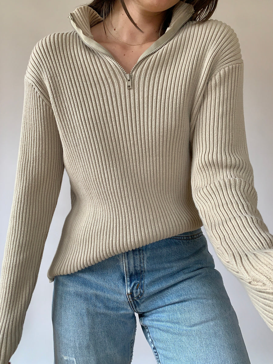 Vintage Quarter-zip Sweater