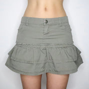 Khaki Green Mini Skirt (Small)