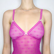 Betsey Johnson Fuchsia Mesh Slip (Small)