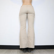 Tan Low Rise Flare Pants (Small) 