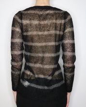Grunge Striped Mohair Cardigan (Medium) 