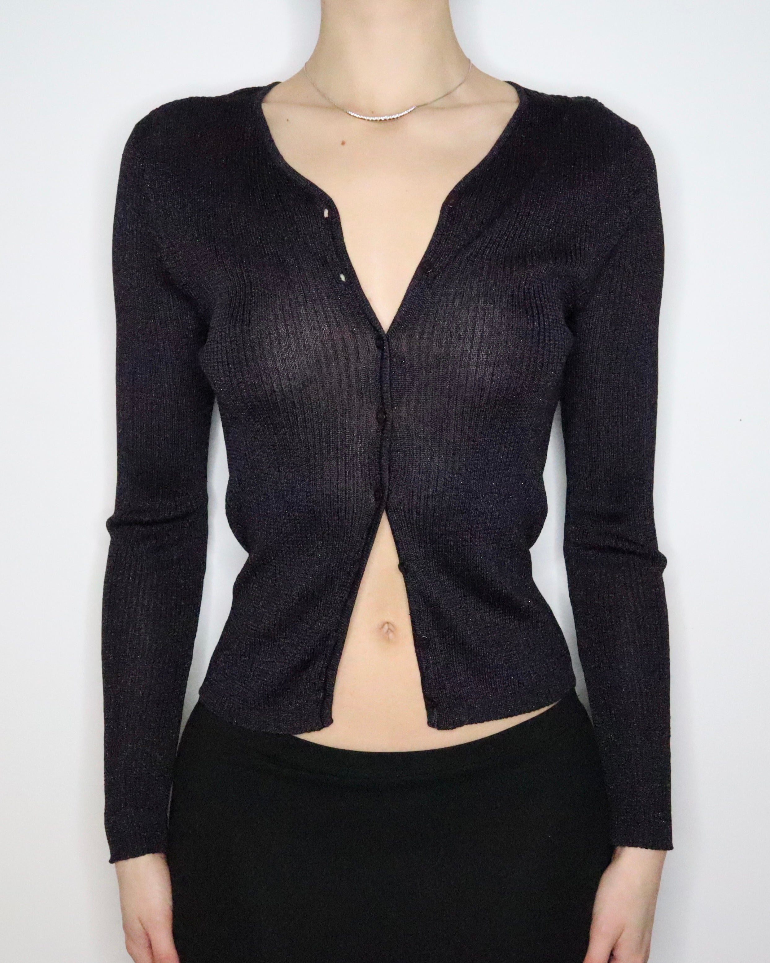 Navy Shimmer Cardigan (Medium) 