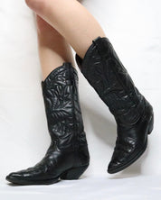 Black Cowboy Boots (6.5-7 US)