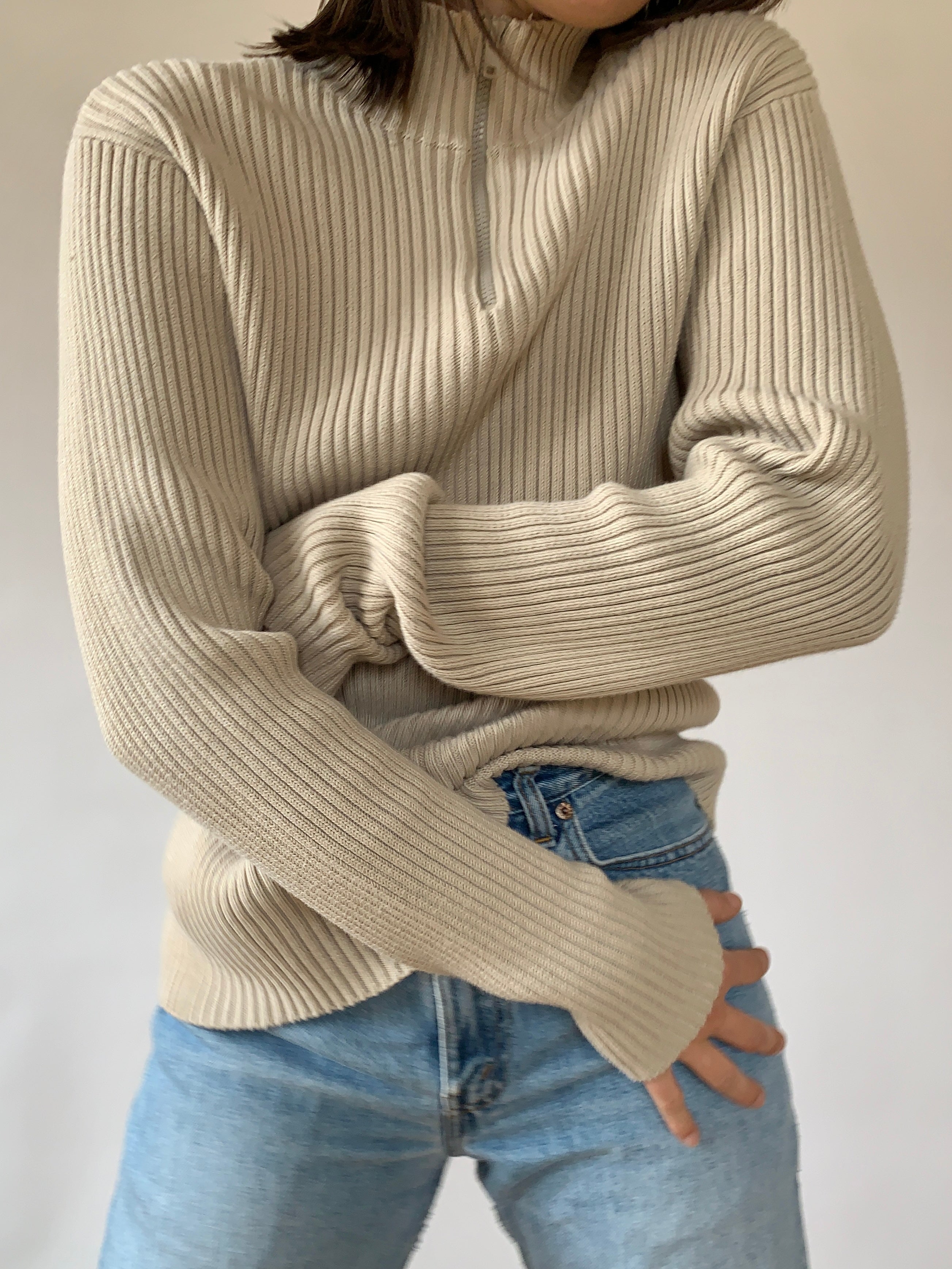 Vintage Quarter-zip Sweater
