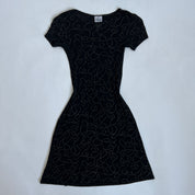 90s slinky glitter dress