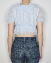 Pale Blue Babydoll Top (S/M) 
