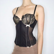 Black Mesh Bustier (34C/36B)