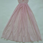 Baby pink sheer lace maxi