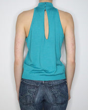 Italian Teal Knit Top (Large) 