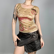 90s Flutter Sleeve Top