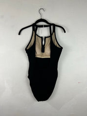 Black crinkle bodysuit