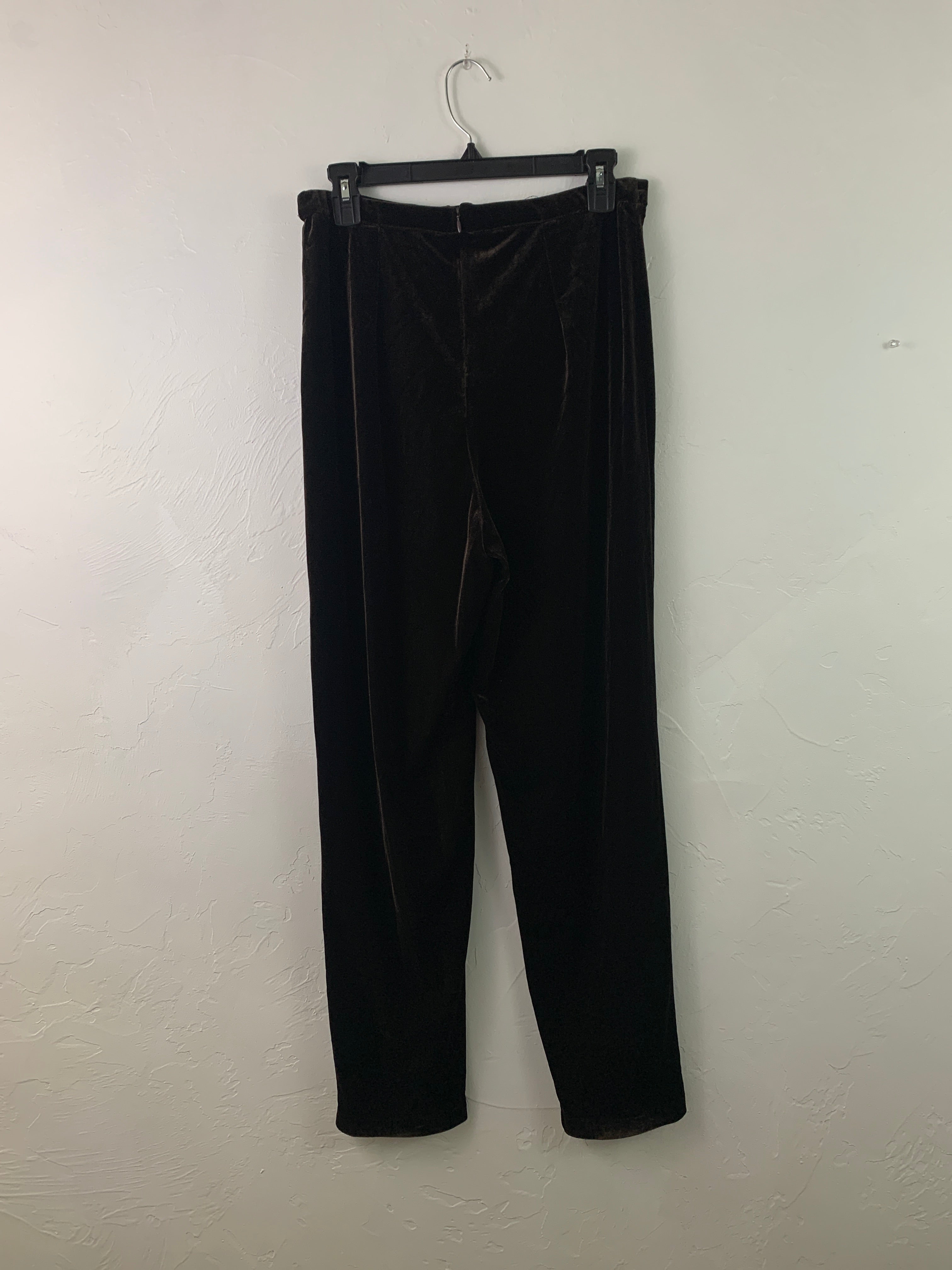 Dark brown velvet trousers