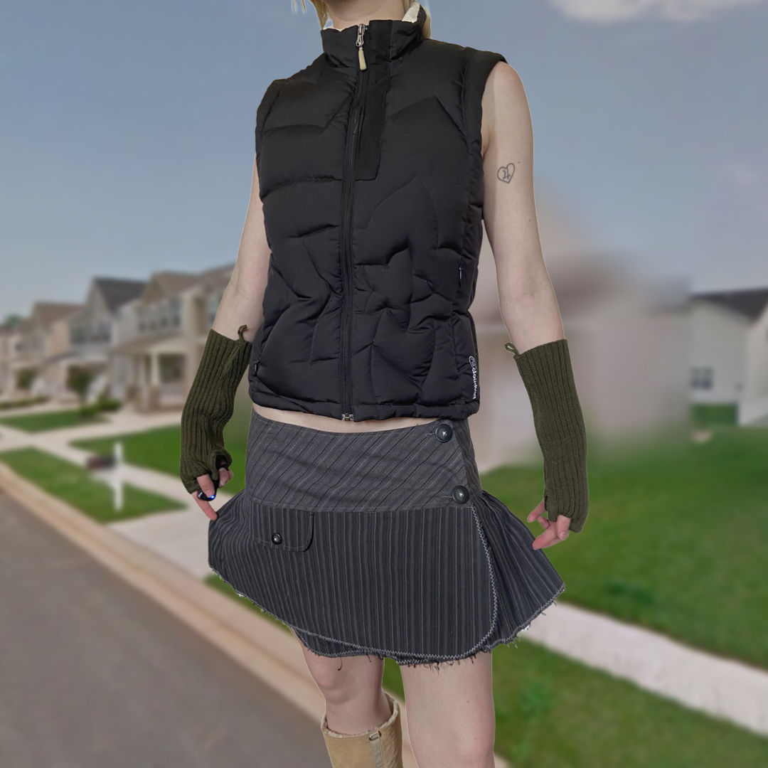 2000’s Striped Distressed Mini Skirt
