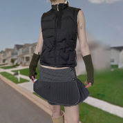 2000’s Striped Distressed Mini Skirt