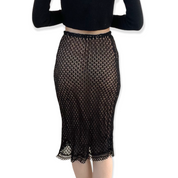 Fishnet knit skirt