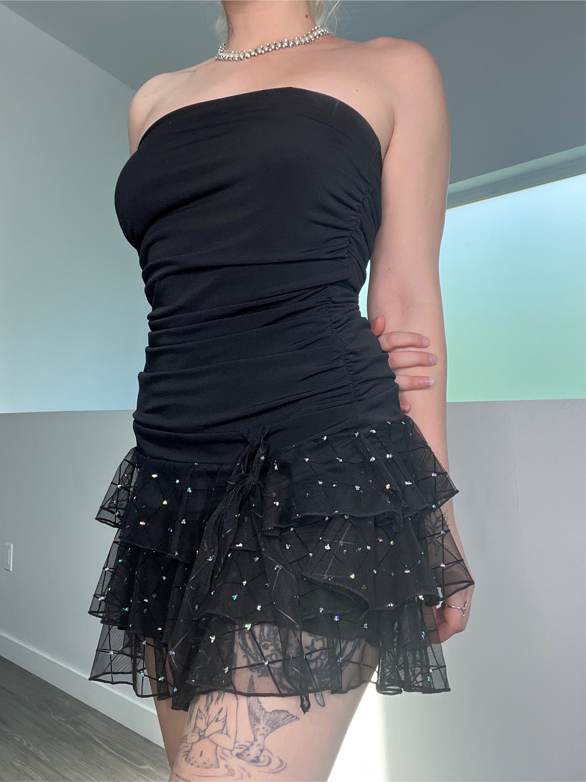 Y2K Ruffle Party Dress