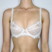 White Mesh Bra (34B)