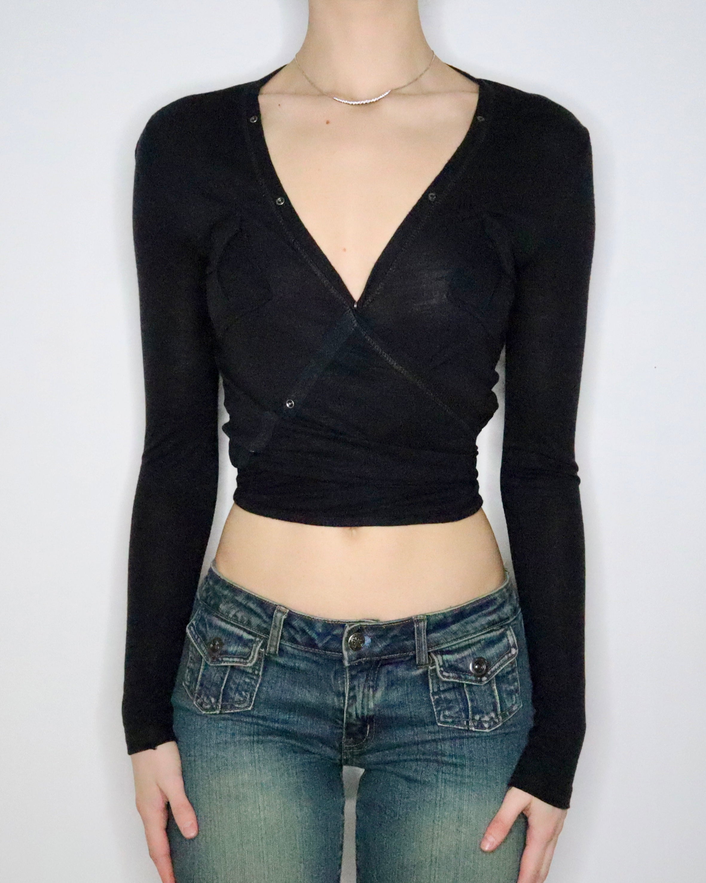 Diesel Black Wrap Top (Small) 