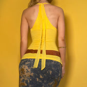 Y2k Taffy Yellow Ribbon Tank - Small