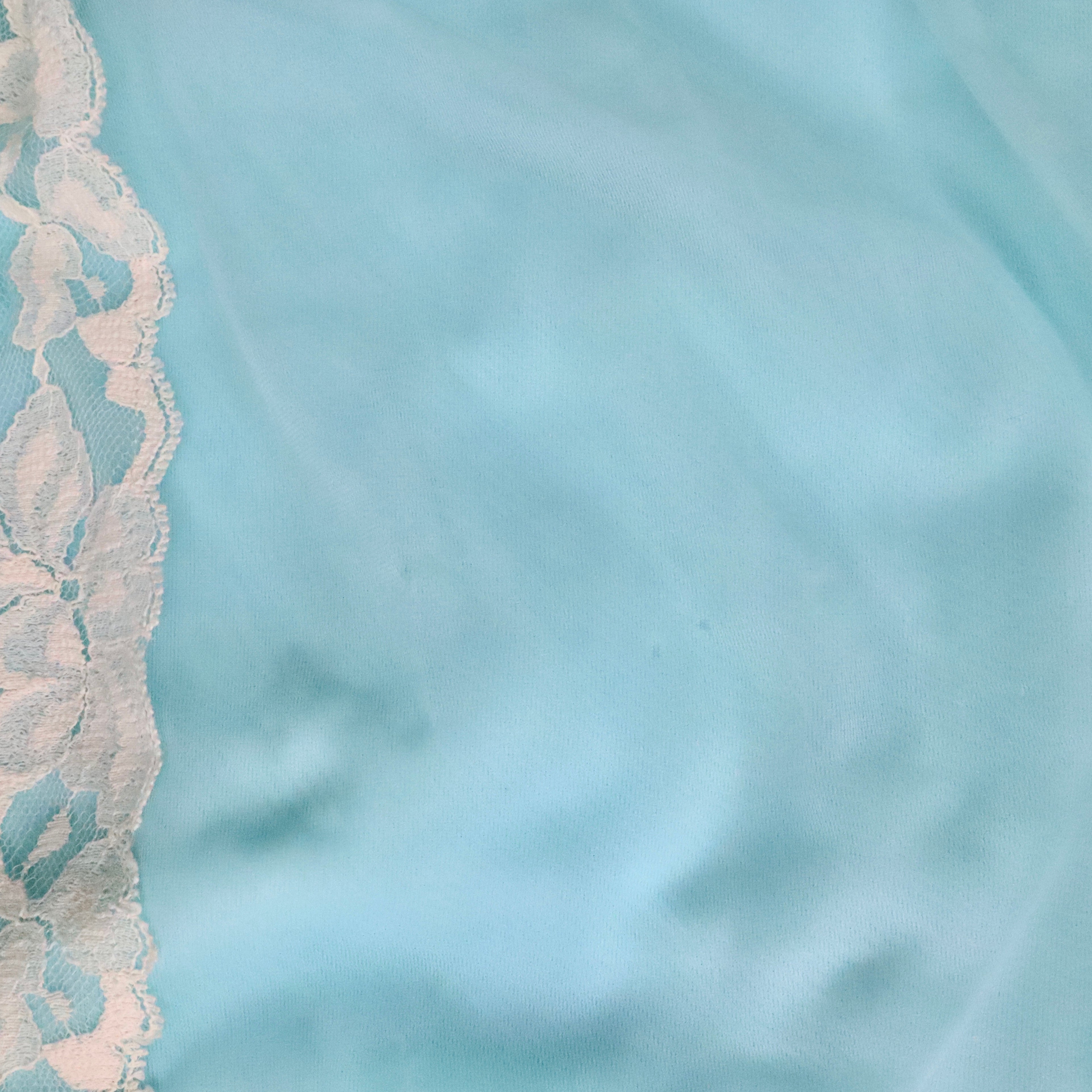 Sky Blue Babydoll Peignoir Set (Large)