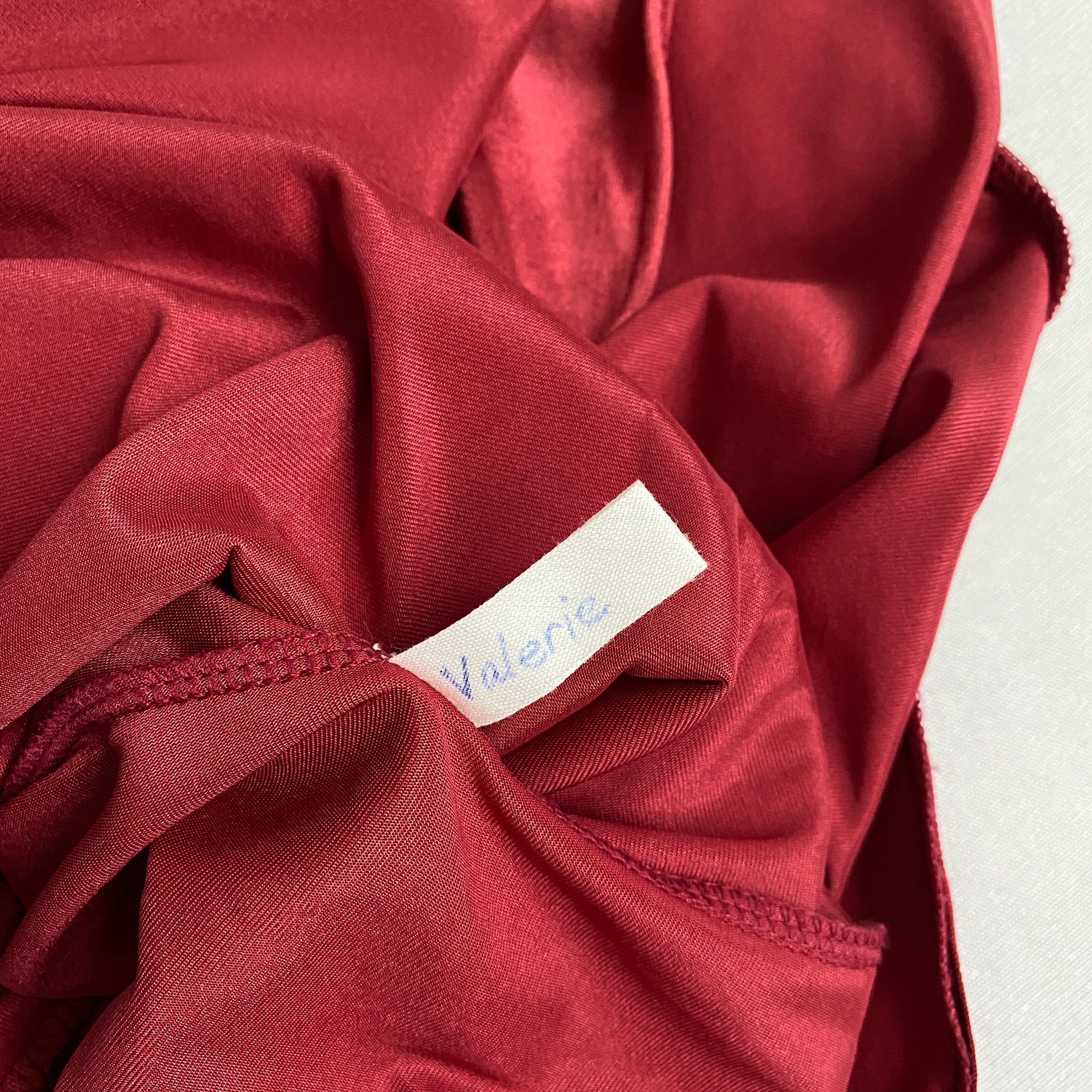 dusty rose high slit mini