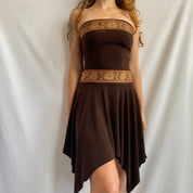 Y2k tube dress glitter bands