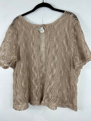 Tan weaved top