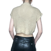 Cropped knit cardigan